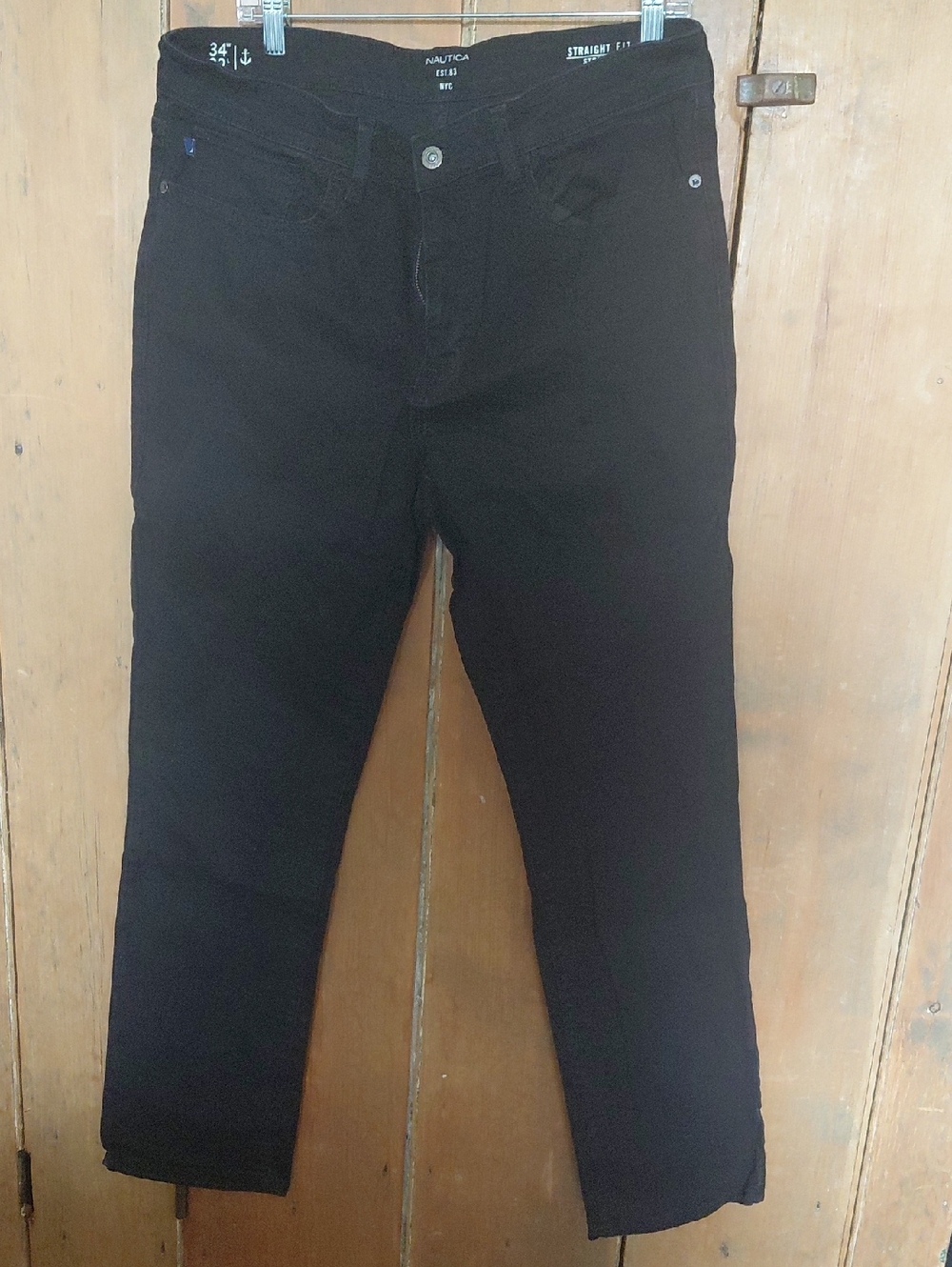 Nautica Men's Black Straight Jeans 34×32